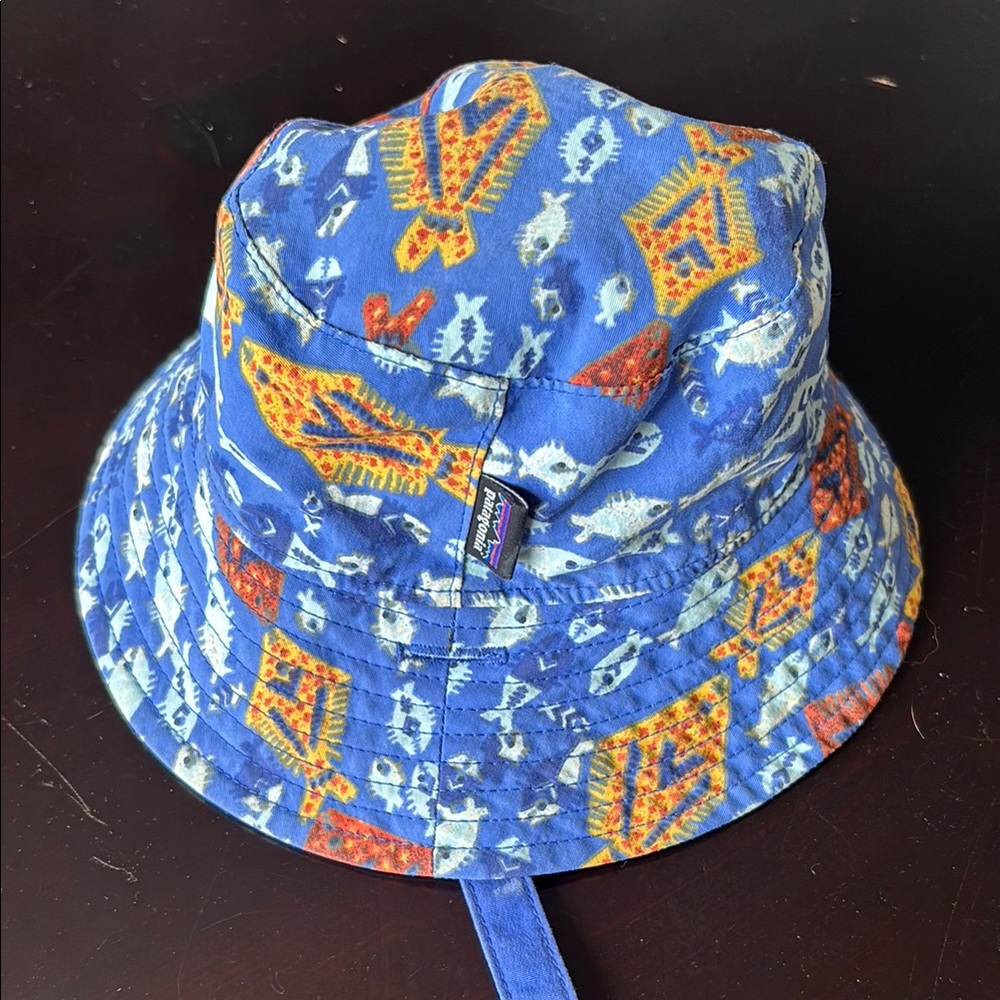 Patagonia Blue Patterned Bucket Hat